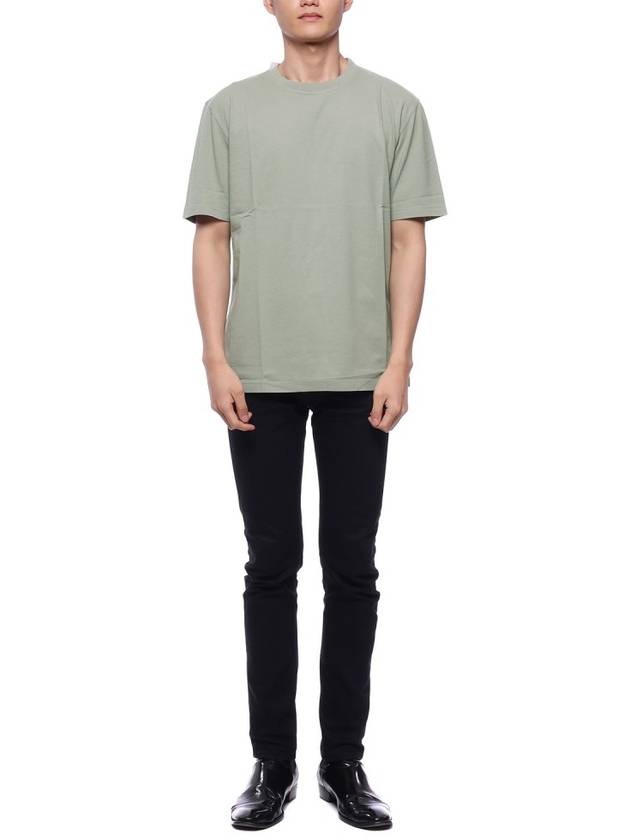 Stitched Crew Neck Short Sleeve T-Shirt Light Green - MAISON MARGIELA - BALAAN 4