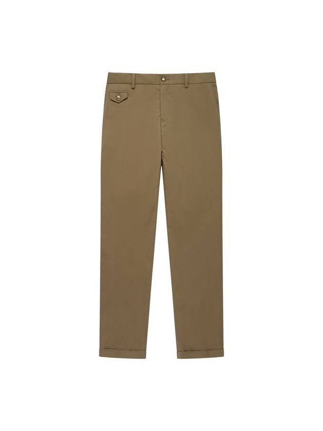 Men's Bio Washed Tapered Chino Straight Pants Light Brown - SOLEW - BALAAN 1