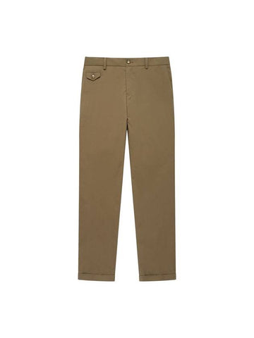 Men's Bio Washed Tapered Chino Straight Pants Light Brown - SOLEW - BALAAN 1