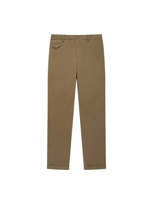 Men's Bio Washed Tapered Chino Straight Pants Light Brown - SOLEW - BALAAN 2