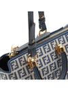 FF Small Fabric Tote Bag Blue - FENDI - BALAAN 9