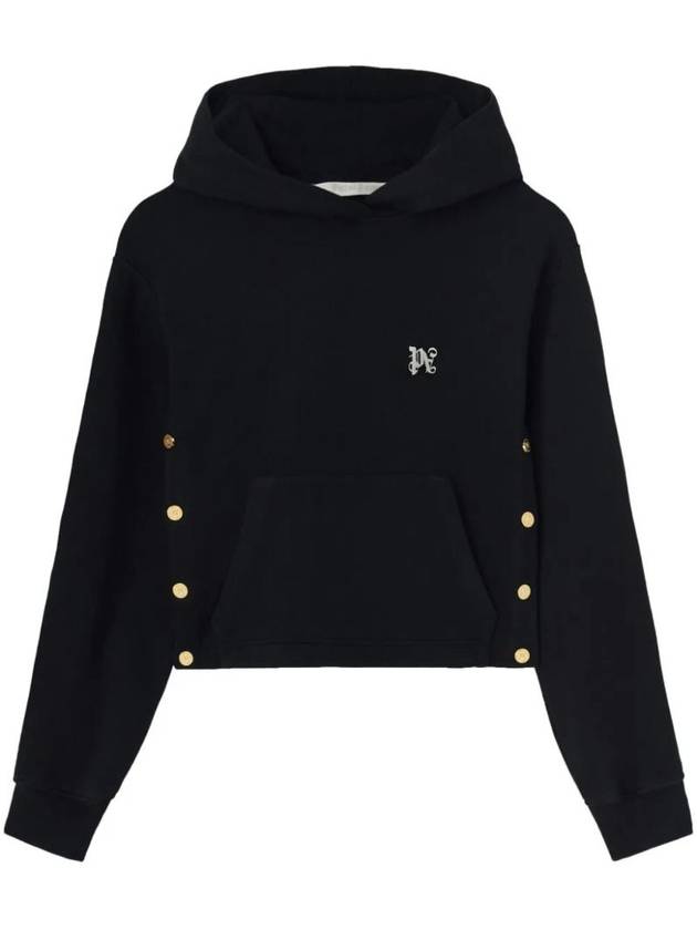 Monogram Embroidery Hoodie PWBB072S24FLE0011010 - PALM ANGELS - BALAAN 1