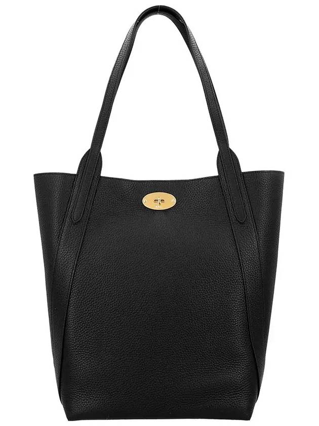 North South Bayswater Leather Tote Bag Black - MULBERRY - BALAAN 3