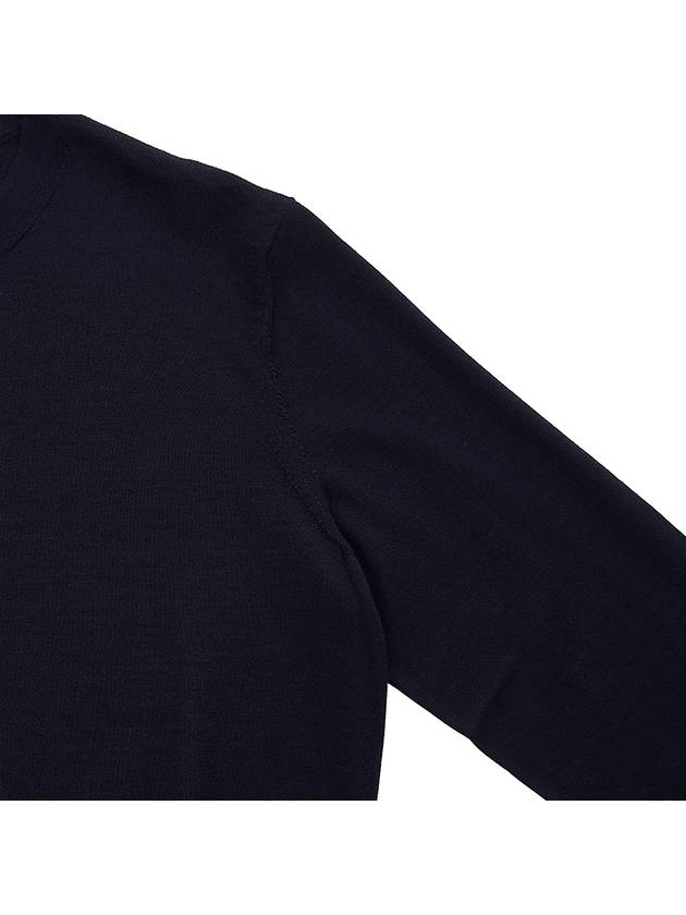 Cassetta Light Crew Neck Knit Top Navy - ERMENEGILDO ZEGNA - BALAAN 5