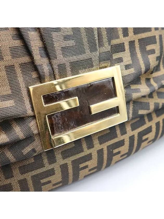 8BT163 Gold logo decoration FF brown Jagard Juca shoulder bag - FENDI - BALAAN 5