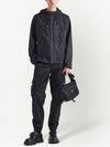 Men's Logo Nylon Hooded Jacket Black - PRADA - BALAAN 3