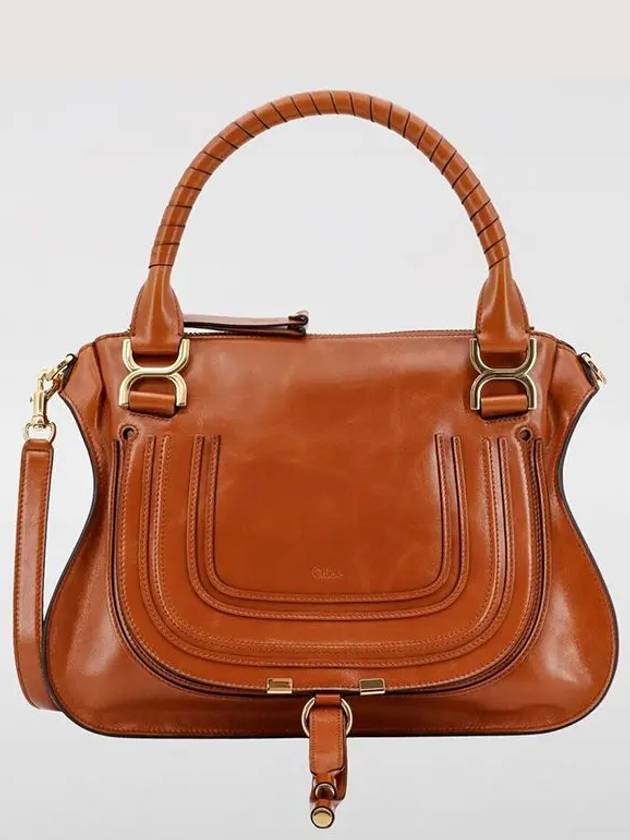 Marcie Shiny Leather Cross Bag Clay Brown - CHLOE - BALAAN 2