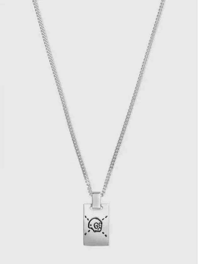 Ghost GG Pendant Necklace YBB455315001 Silver - GUCCI - BALAAN 2