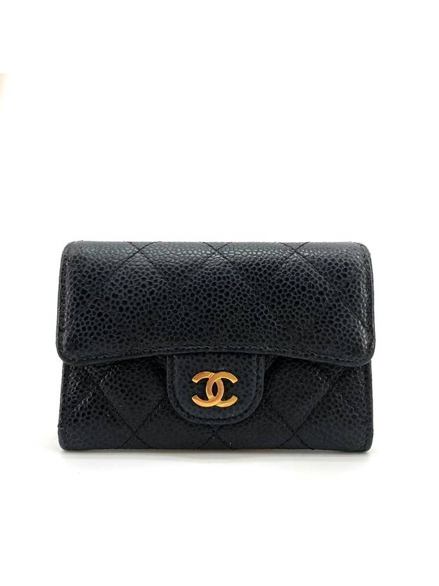 Caviar gold flap card wallet - CHANEL - BALAAN 2