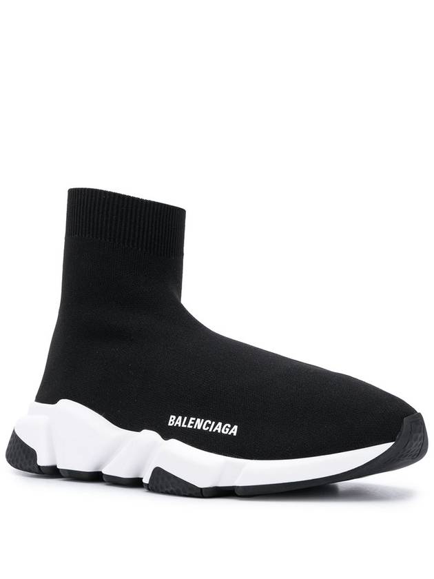 Speed Trainer  High Top Sneakers Black White - BALENCIAGA - BALAAN 5