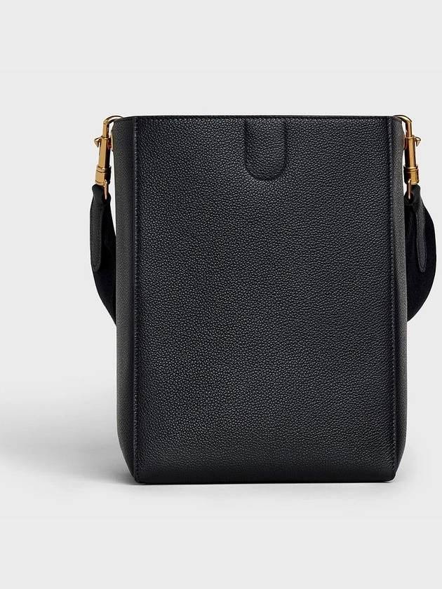 Calfskin single small bucket bag black - CELINE - BALAAN 4