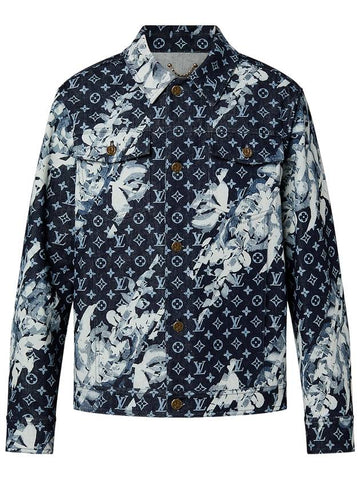 Monogram Printed Denim Jacket Blue - LOUIS VUITTON - BALAAN 1