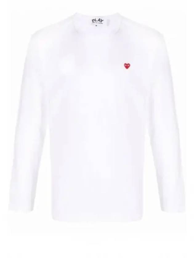 AX T308 051 2 P1T308 AZ Small Red Heart Waffen Long Sleeve T Shirt - COMME DES GARCONS - BALAAN 1