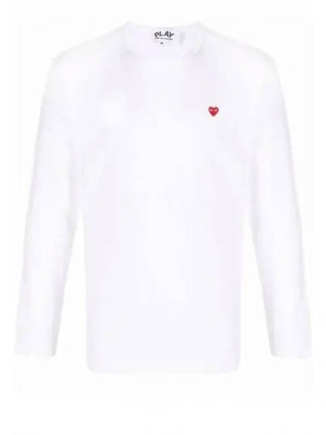 AX T308 051 2 P1T308 AZ Small Red Heart Waffen Long Sleeve T Shirt - COMME DES GARCONS - BALAAN 1