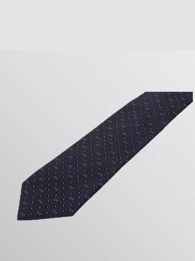 GG Dot Pattern Silk Tie Navy - GUCCI - BALAAN.