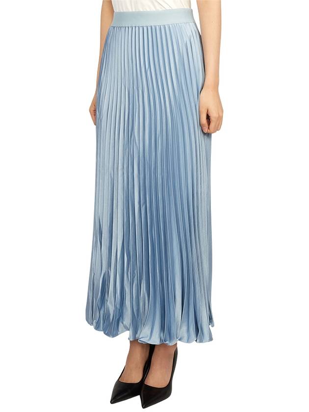 Gavino Long Pleated Skirt Blue - MAX MARA - BALAAN 3