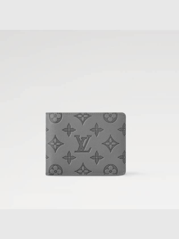 Monogram Shadow Multiple Half Wallet Grey - LOUIS VUITTON - BALAAN 2