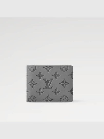 Monogram Shadow Multiple Half Wallet Grey - LOUIS VUITTON - BALAAN 2