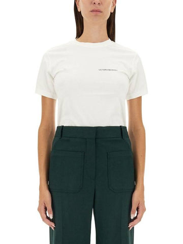 Victoria Beckham T-Shirt With Logo - VICTORIA BECKHAM - BALAAN 1