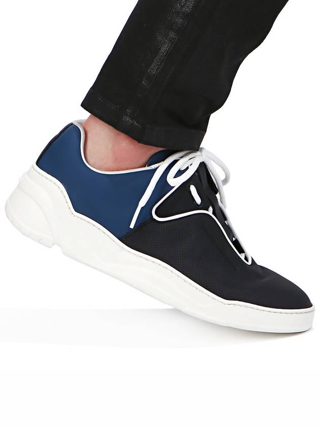 Leather Low Top Sneakers Blue Black - DIOR - BALAAN 2