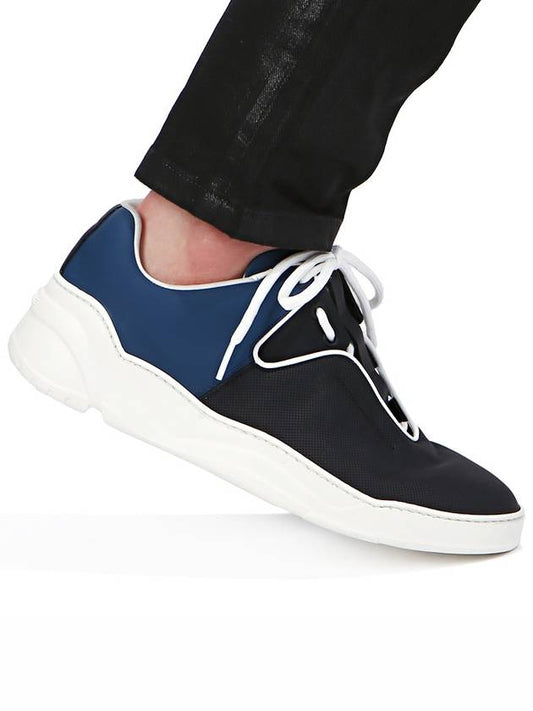 Leather Low Top Sneakers Blue Black - DIOR - BALAAN 2