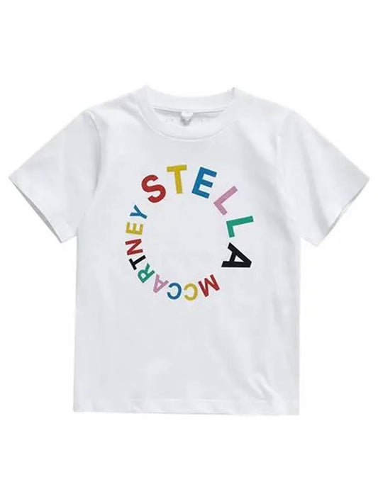 Stella McCartney short sleeve tshirt TT8C61 Z0434 100 rainbow logo kids short sleeve tshirt - STELLA MCCARTNEY - BALAAN 1