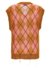 Argyle Floating Thread Mohair Vest Camellia - MARNI - BALAAN 3