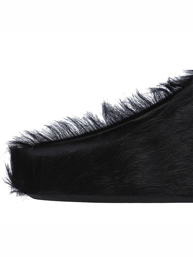 Calf Hair Fussbett Slippers Black - MARNI - BALAAN 5