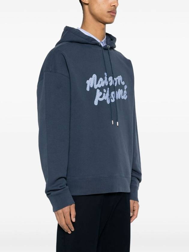 Handwriting Oversized Hoodie Navy - MAISON KITSUNE - BALAAN 4