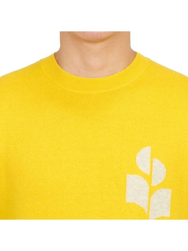 Evans Logo Crew Neck Knit Top Yellow - ISABEL MARANT - BALAAN 7