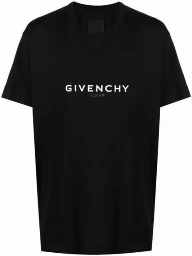 Reverse Logo Short Sleeve T-Shirt Black - GIVENCHY - BALAAN 2