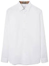 Plain Cotton Long Sleeve Shirt White - BURBERRY - BALAAN 3