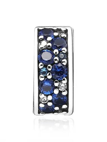 Pave Shining Clip Bracelet Charm Silver Blue - PANDORA - BALAAN 2