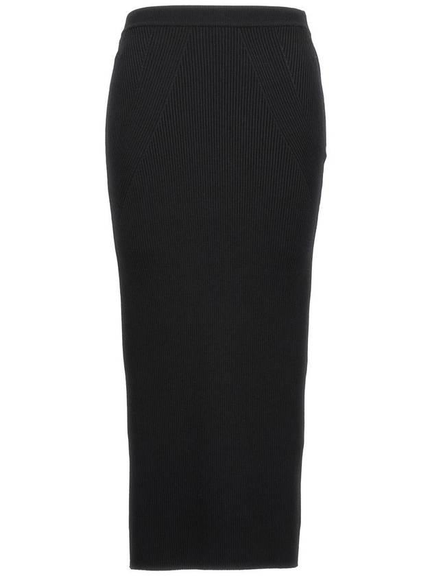 Rib Knit Pencil Skirt Black - ALEXANDER MCQUEEN - BALAAN 2