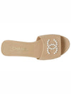 Beige Pearl CC Sandals Slippers G38360 - CHANEL - BALAAN 4