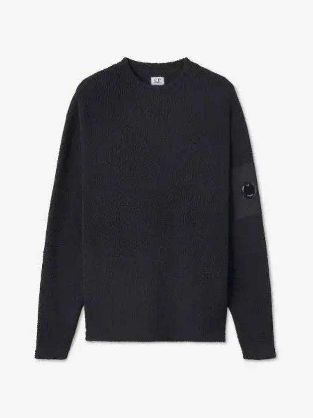 Lens Wappen Knit Top Black - CP COMPANY - BALAAN 2