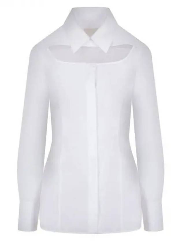 Cut out detail cotton slim shirt 270679 - GIVENCHY - BALAAN 1