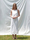 linen halter dress white - PINBLACK - BALAAN 3