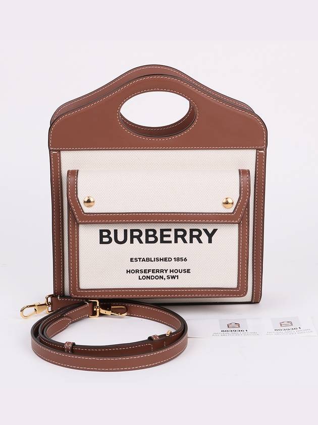 Canvas logo small pocket cross bag - BURBERRY - BALAAN 10