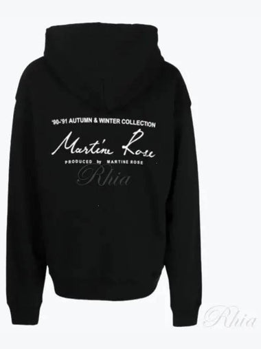 Back Logo Classic Sweatshirt Men s Hooded Hoodie CMR602 Black - MARTINE ROSE - BALAAN 1