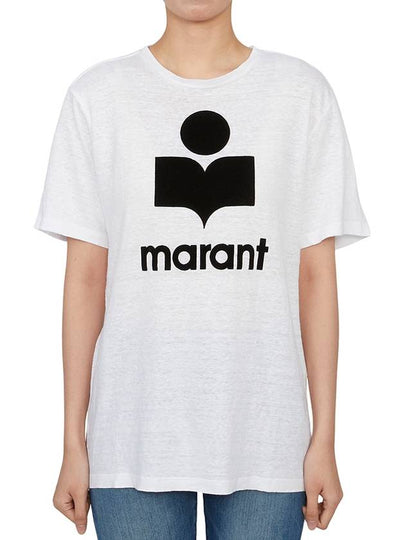 Zewel Logo Short sleeve T shirt White - ISABEL MARANT ETOILE - BALAAN 2