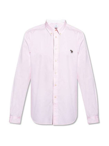 Men's Logo Patch Long Sleeve Shirt Light Pink - PAUL SMITH - BALAAN.