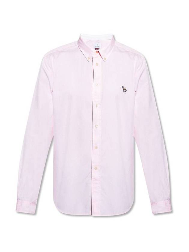 Men's Logo Patch Long Sleeve Shirt Light Pink - PAUL SMITH - BALAAN 1