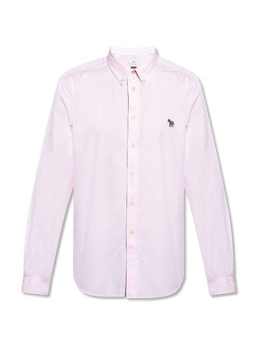 Men's Logo Patch Long Sleeve Shirt Light Pink - PAUL SMITH - BALAAN 1