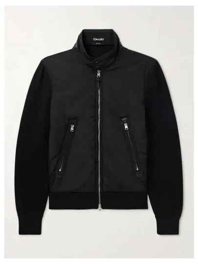 Men's Nylon Zip-Up Jacket Black - TOM FORD - BALAAN 2