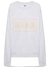 Neon Box Logo Cotton Sweatshirt Light Grey - MSGM - BALAAN 1