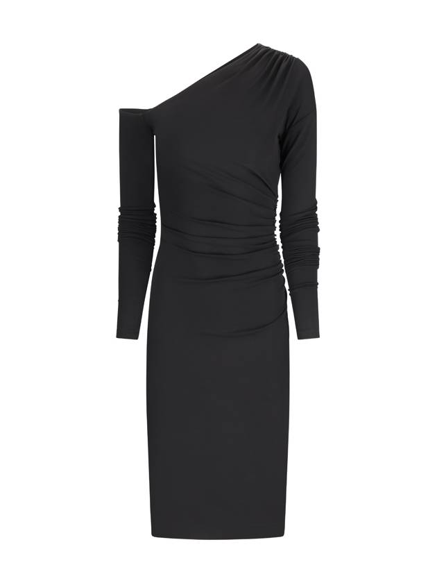 DRAPED JERSEY MIDI DRESS - DOLCE&GABBANA - BALAAN 1