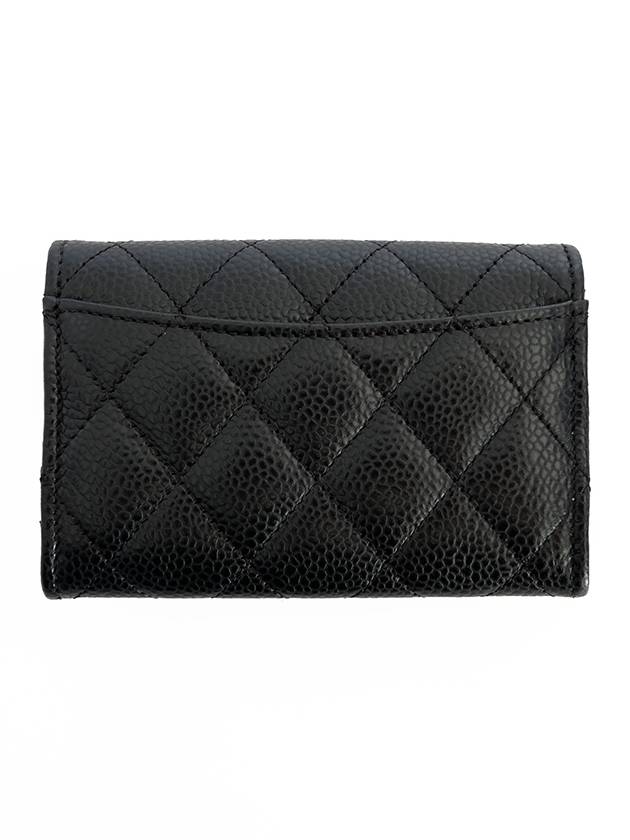 Classic Card Holder Grained Calfskin Silver Black - CHANEL - BALAAN 3