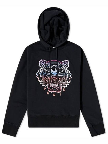 Tiger Logo Hoodie Black - KENZO - BALAAN 1