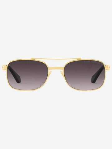 LV Ocean Square Sunglasses Gold Black - LOUIS VUITTON - BALAAN 1